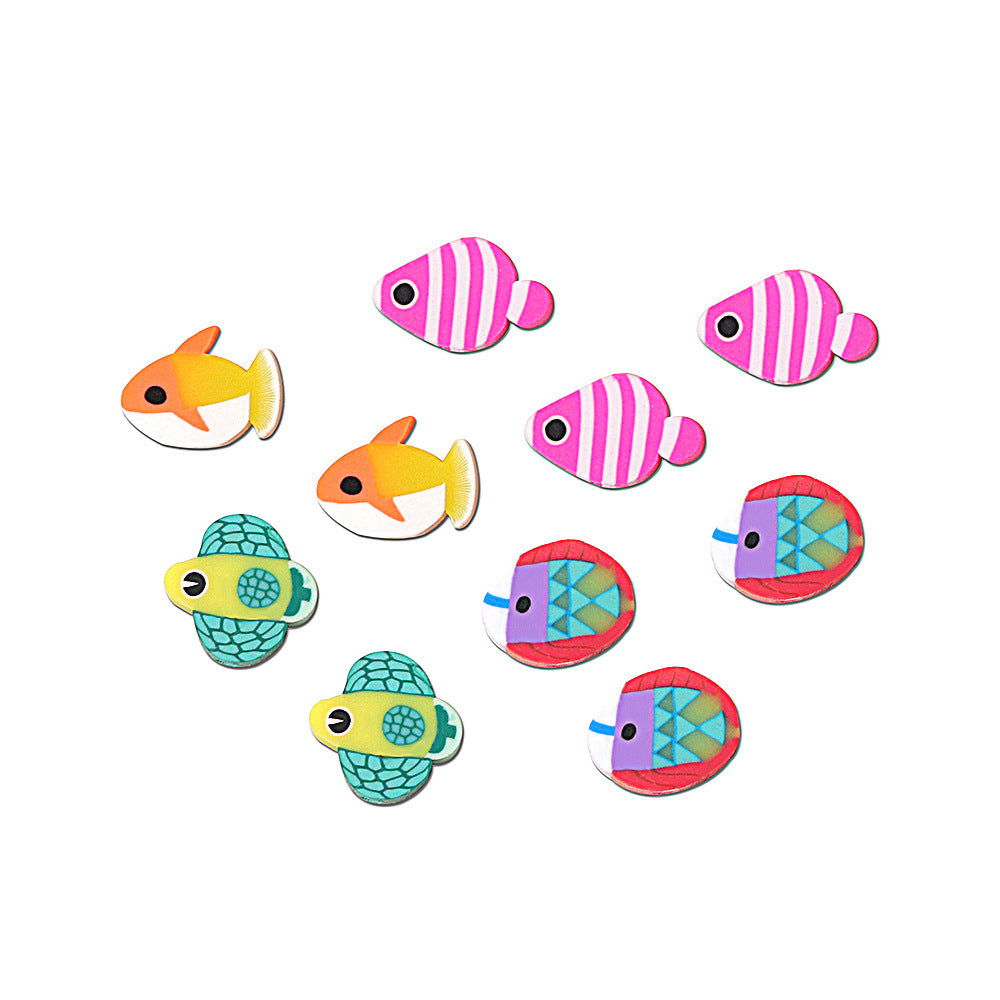 Fish Clay Beads Tropical Series Colorful Polymer 200pcs 5