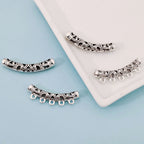Tube Metal Beads 34.7x12.5mm Hollow Vintage Totem Pattern 30pcs