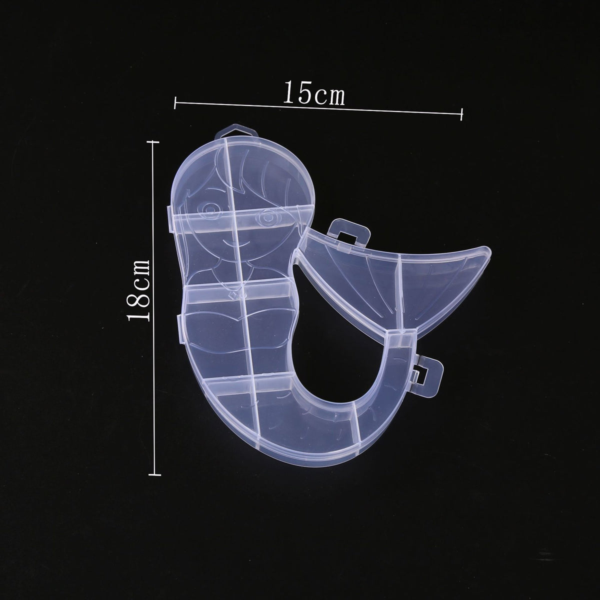 Multi Shaped Plastic Organizer Box PP Clear 1pc 10
