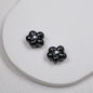 Hand Painted Irregular Flower Acrylic Beads 16mm Enamel Finish 50pcs 11