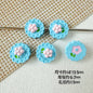 Disc Metal Beads 13mm Baking Painted Rabbit and Flower Alloy 10pcs 18