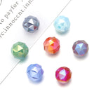 Faceted Round Glass Beads 10mm Cut Surface Multicolor 20pcs 2