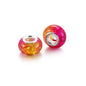 Acrylic Round Spacer Beads 14mm Gradient Two-Color Imitation Crack 100pcs 3