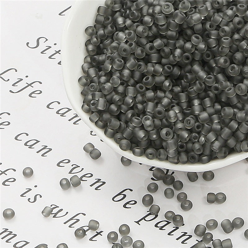 Frosted Transparent Seed Glass Beads 3mm Mixed Colors 1400pcs 26