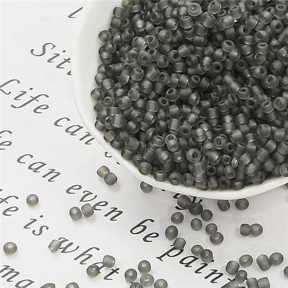 Frosted Transparent Seed Glass Beads 3mm Mixed Colors 1400pcs 26