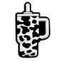 Silicone Focal Beads Cow Print Travel Cup Handle 20pcs 9