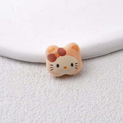Leopard Print Hello KT Acrylic Beads 14mm Matte Finish 20pcs 8