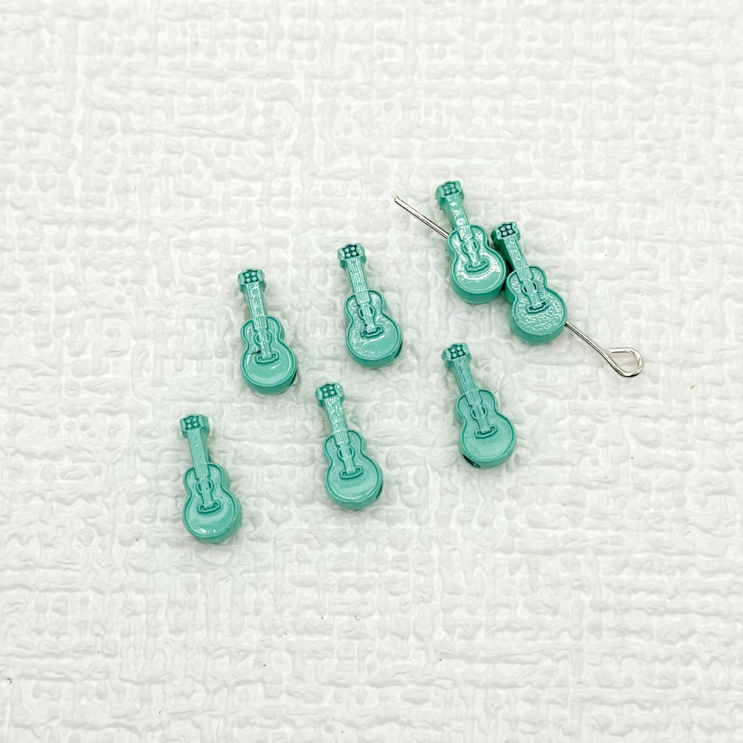 Guitar Metal Beads 12mm Baked Painted Multicolor 20pcs 11