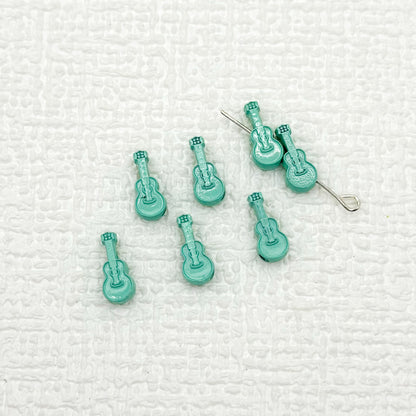 Guitar Metal Beads 12mm Baked Painted Multicolor 20pcs 11
