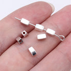 Rectangle Metal Beads 5mm Smooth Geometric Zinc Alloy 200pcs