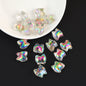 Transparent Corgi Butt Glass Beads 13mm Colorful Glossy 100pcs 13