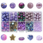 Crackle Round Glass Beads 8mm Pastel Colors Crackled Texture 200pcs 18