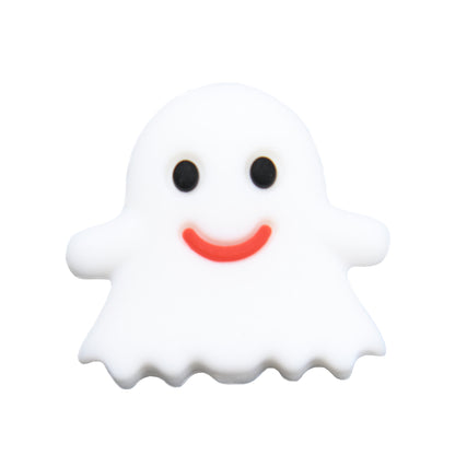 Silicone Focal Beads Halloween Ghost Pumpkin Bat Designs 10pcs 37