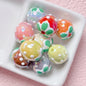 Plating Hand Painted Strawberry Acrylic Beads 17mm Colorful 5pcs 11