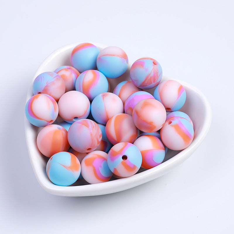 15mm Silicone Beads Candy Color Pastel Mix 20pcs 3