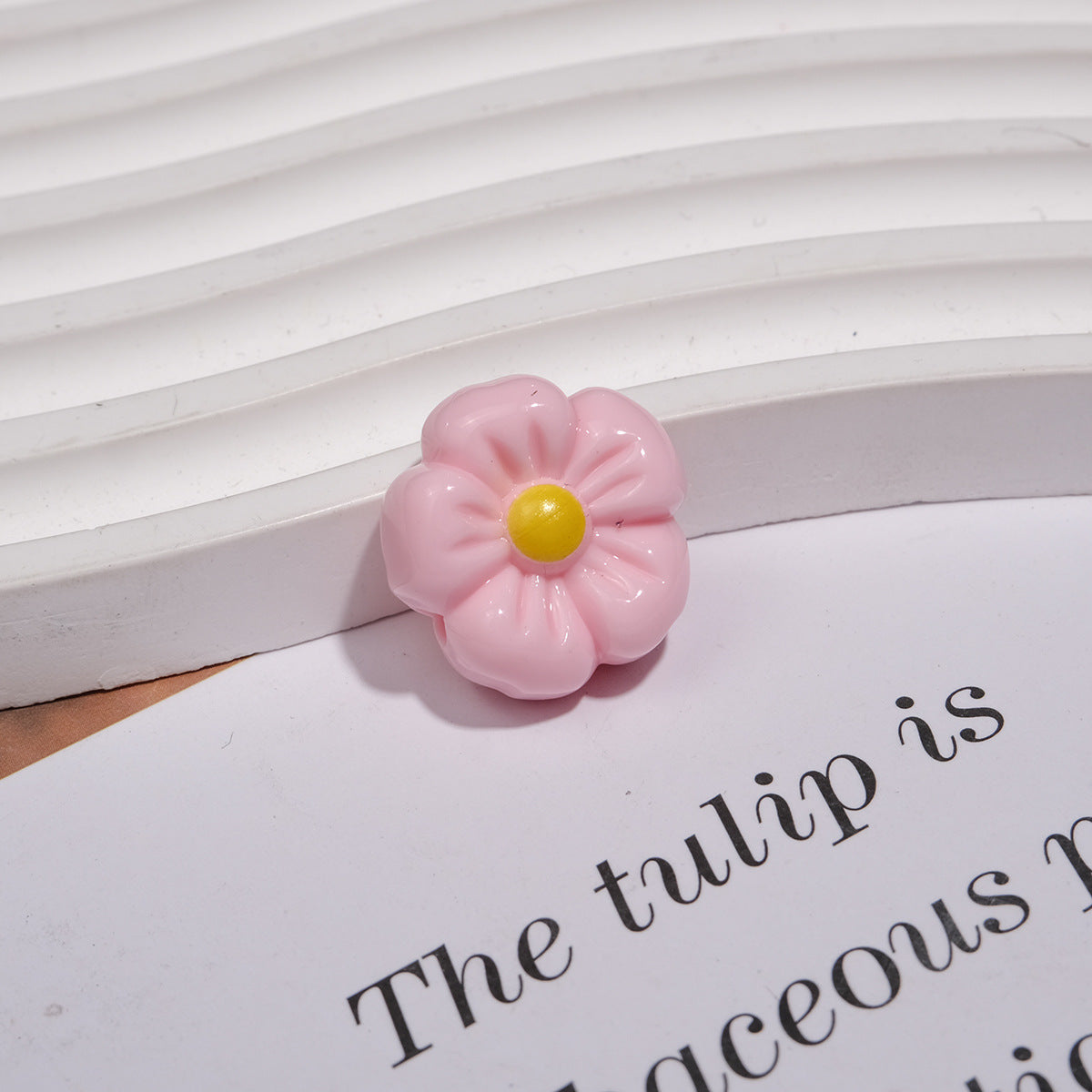 Colorful 3D Cherry Blossom Acrylic Beads 19mm Flower 20pcs 9