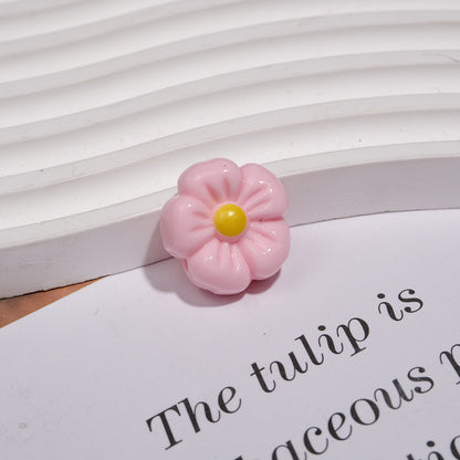Colorful 3D Cherry Blossom Acrylic Beads 19mm Flower 20pcs 9