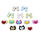 Bow Metal Beads 14mm 16mm Baking Painted Two-Color Alloy 10pcs 5