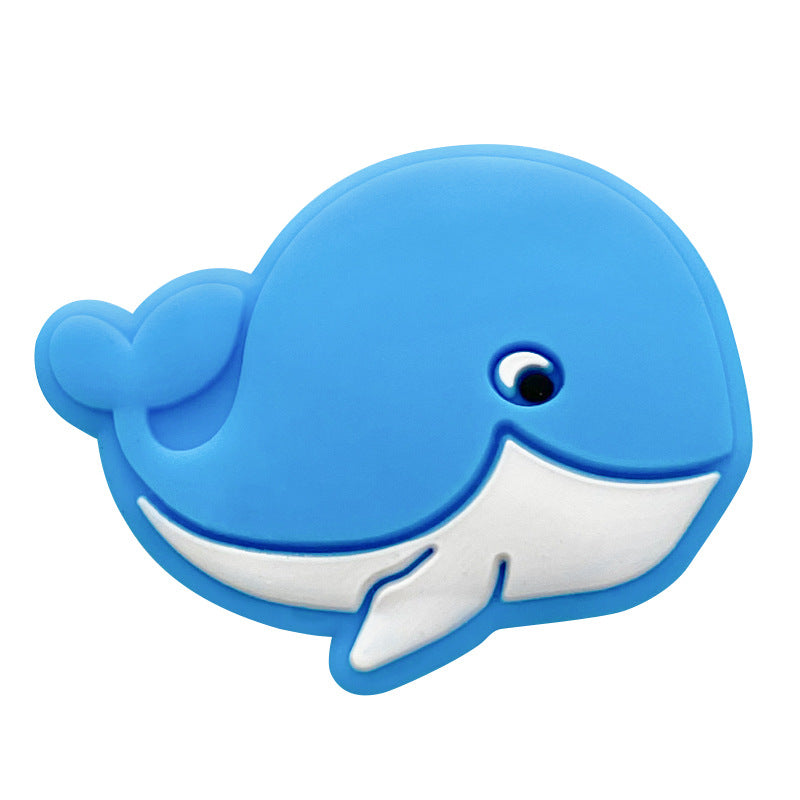 Silicone Focal Beads Whale Side Profile 20pcs 5