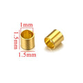 Stainless Steel Tube Metal Beads 1.5/2/2.5mm Crimp Style 200pcs 6