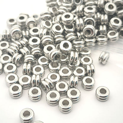 Stainless Steel Double Arc Spacer Beads 5-7mm 100pcs
