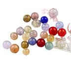 Swirl Pattern Blown Glass Beads 10-16mm Colorful Translucent 4pcs 5