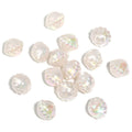 UV Plating Flying Saucer Acrylic Beads 15-17mm Metal Colored 50pcs 6
