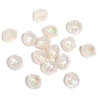 UV Plating Flying Saucer Acrylic Beads 15-17mm Metal Colored 50pcs 6