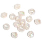 UV Plating Flying Saucer Acrylic Beads 15-17mm Metal Colored 50pcs 6