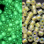 Glow In The Dark Seed Glass Beads 3mm Multicolor Stripes 1800pcs 5