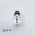 Hand Painted 3D Christmas Lampwork Glass Beads Snowman Santa Motifs 1pc 6