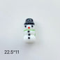Hand Painted 3D Christmas Lampwork Glass Beads Snowman Santa Motifs 1pc 6