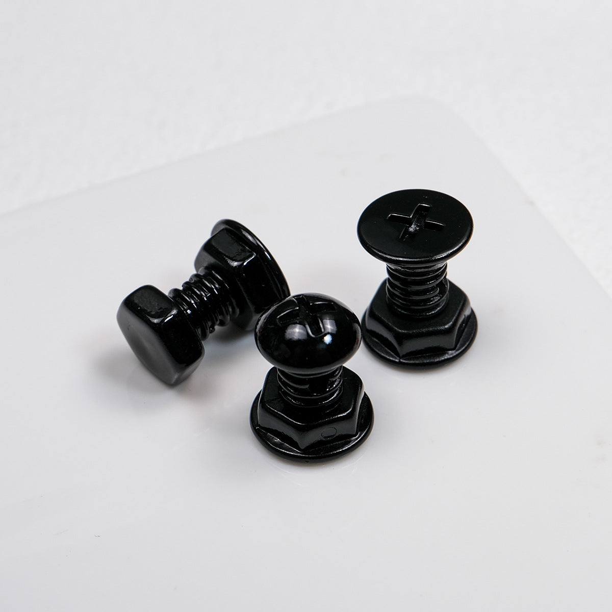 Painted Screws Acrylic Beads 16mm Colorful Mixed 50pcs 12