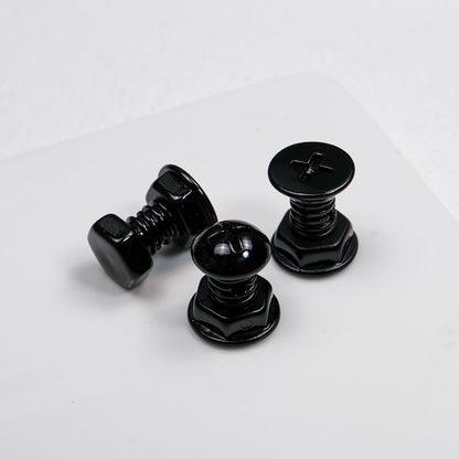 Painted Screws Acrylic Beads 16mm Colorful Mixed 50pcs 12
