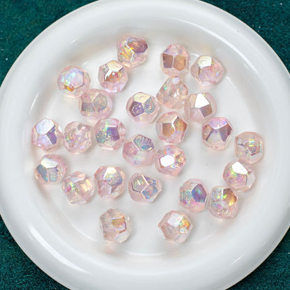 Faceted Iridescent Resin Beads 16mm Mixed Colors 10pcs 8