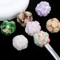 Glow In The Dark Rose Ball Polymer Clay Rhinestone Beads 21mm 6pcs 2
