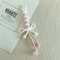 Dual Color Rope Braided Bow Crochet Keychain Polyester 4pcs 75mm 14