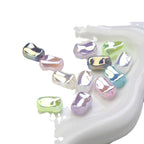 Glossy Plating Irregular Shaped Acrylic Beads 16mm Pastel Colors 20pcs 5