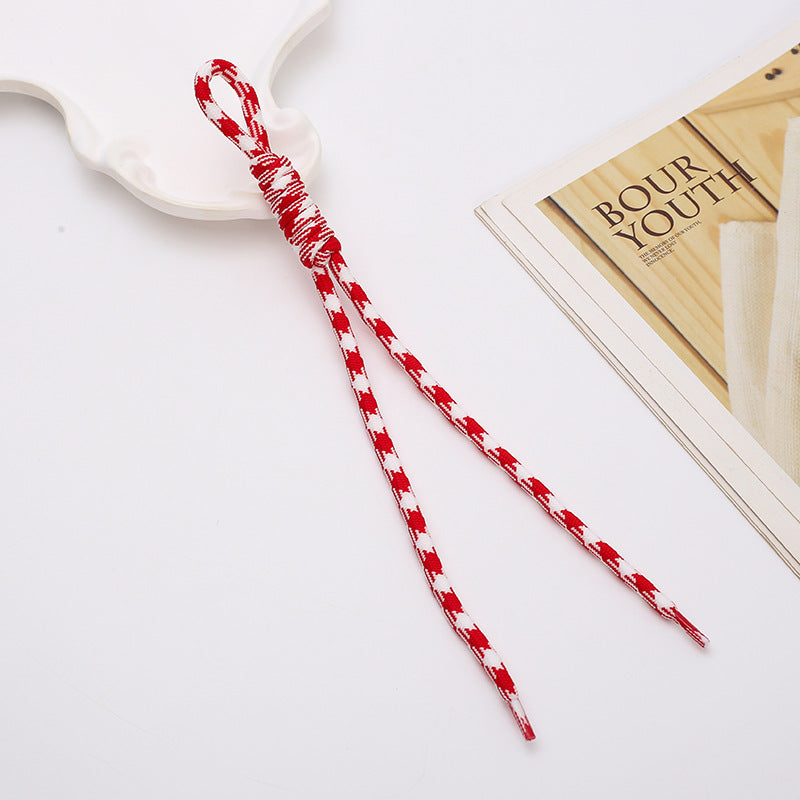 Two Tone Braided Rope Crochet Keychain Fabric Slim Durable 8pcs 20