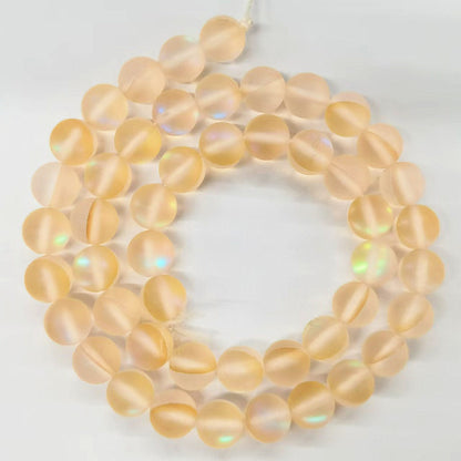 Matte Colorful Iridescent Mermaid Glass Beads 6mm 62pcs 18