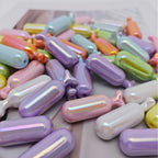 UV Plating Wishing Bottle Acrylic Beads 40*13mm Glossy Pastel 50pcs 3