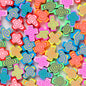 Spiral Pattern Cross Clay Beads 12mm Colorful Mixed 100pcs