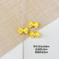 Bow Metal Beads 17mm Baking Painted Checkered Pattern 10pcs 9