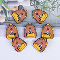 Silicone Focal Beads Backpack Warm Tones Pocket Detail 20pcs