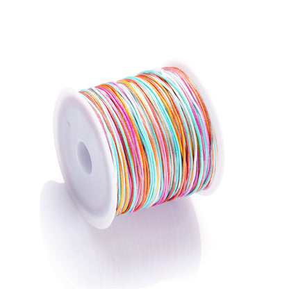 Nylon Rainbow Variegated Beading Thread 0.8mm Diameter 60m Spool 10