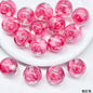 Clear Glazed Rose Resin Beads 16mm Round Decorative 10pcs 4