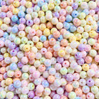 Glow Acrylic Beads 8-12mm Iridescent Plated Pastel Colors 30pcs