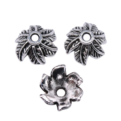 Alloy Leaf Bead Caps 11mm Antique Silver 60pcs 3