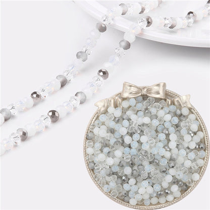 Transparent Flat Glass Beads 6mm Smooth Glossy Finish 200pcs 11