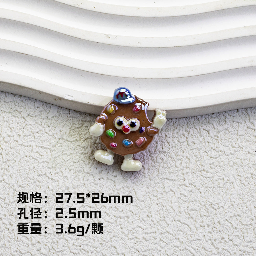 Plating Personified Food Resin Beads Glossy Mixed Colors 20pcs 9